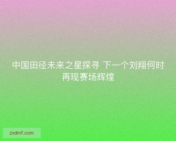 中国田径未来之星探寻 下一个刘翔何时再现赛场辉煌 中国田径未来之星探寻 下一个刘翔何时再现赛场辉煌